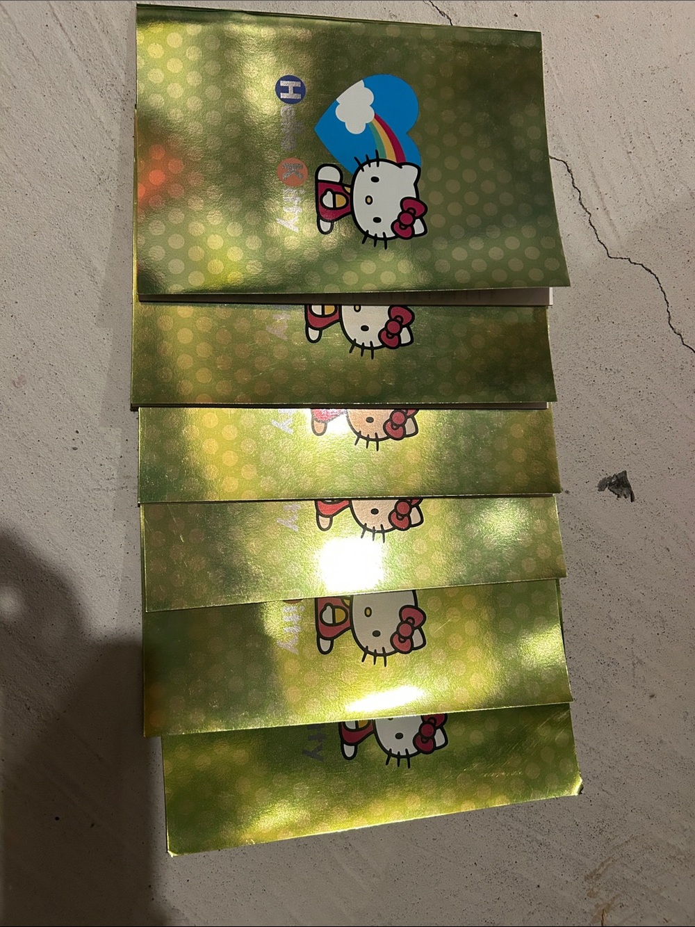 Set of six Sanrio Hello Kitty notebooks. 15 pages in each notebook.